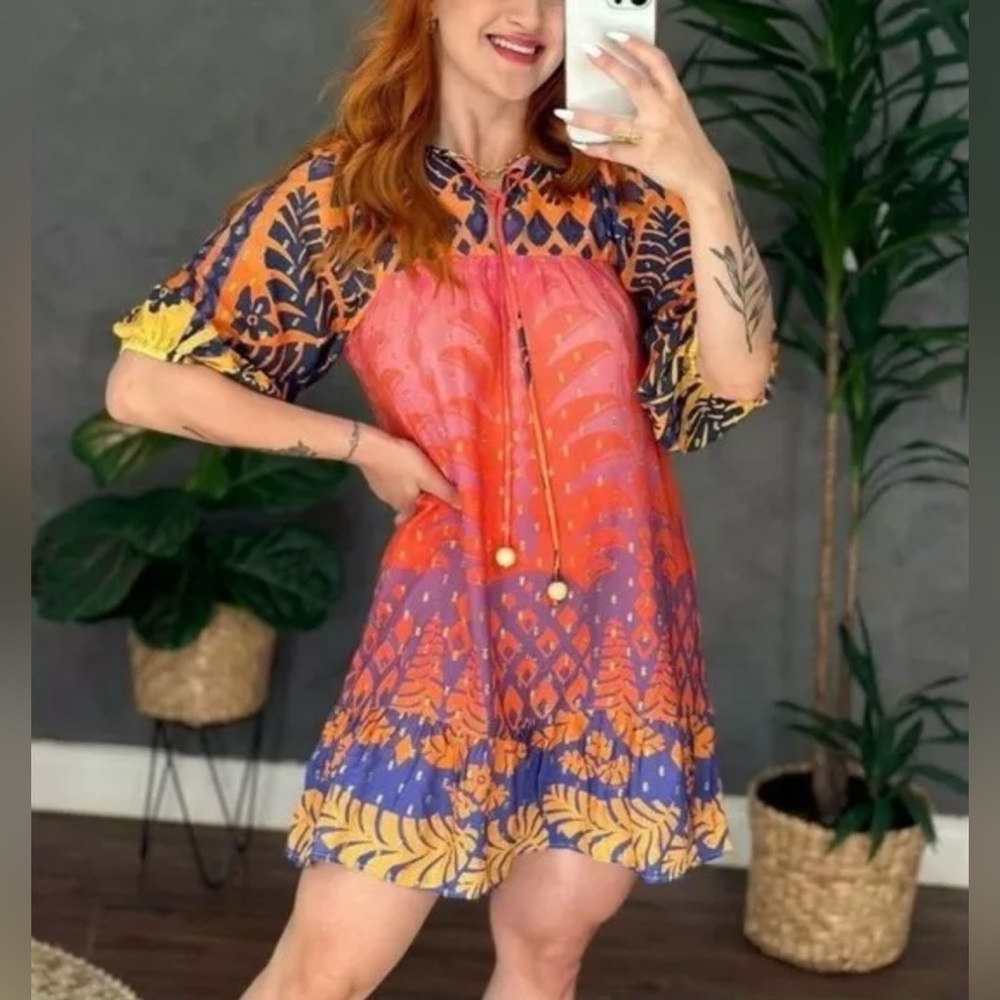 Farm Rio Pineapple Mini Dress (Brazil Line) - Size S